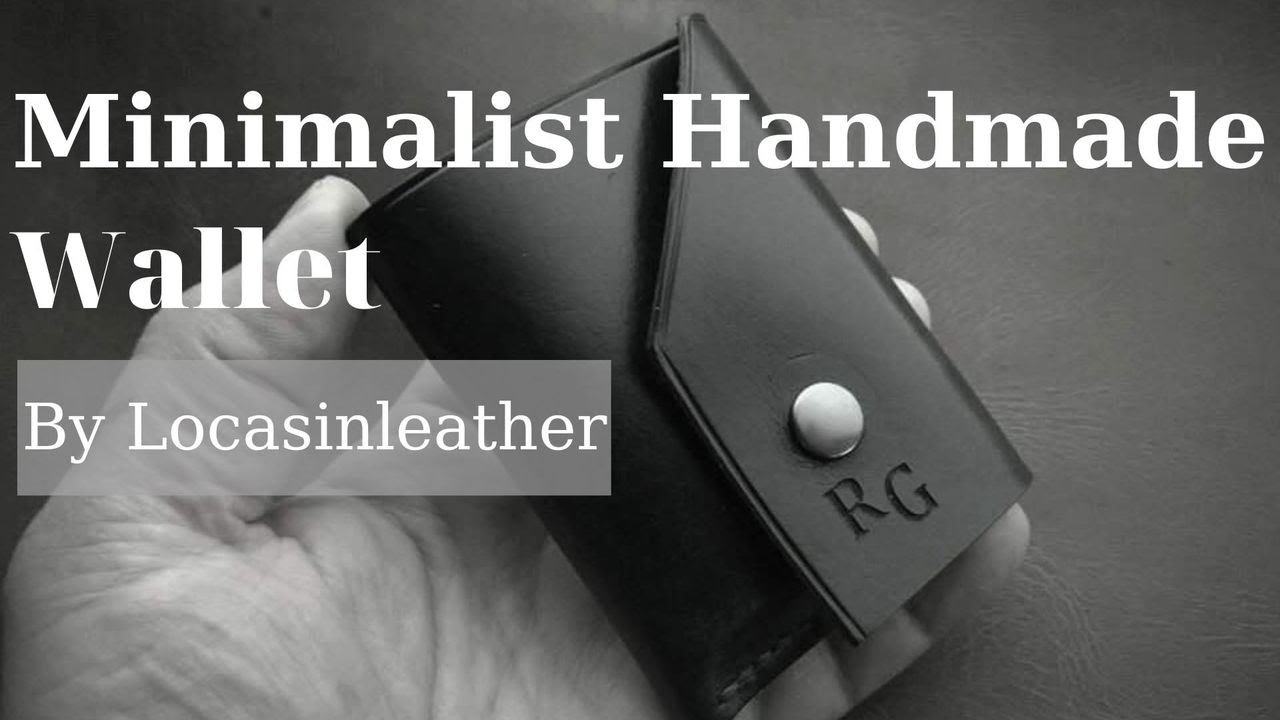 minimalist Handmade leather card & cash wallet - YouTube