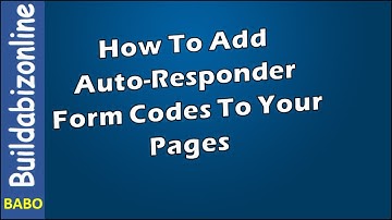 Buildabizonline - How To Add Capture Form Codes To Your Pages
