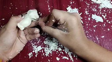 SOAP CARVING | Cute cat | assignment for school | easy soaf carving design