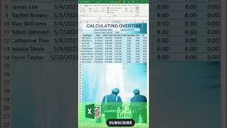 How To Calculate Overtime In Excel #SHORTS screenshot 5