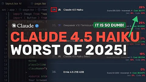 Claude 4.5 Haiku (Fully Tested): The WORST Model Anthropic has ever made! Scores #34 on KingBench