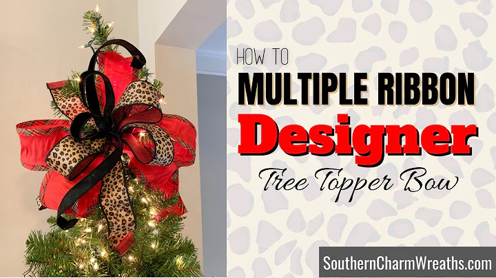 Tree Topper Bow with Two Ribbons | Tree topper Bow with Multiple Ribbons | Funky Bow