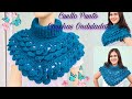 Cuello Punto Conchas Onduladas Tejido en Crochet Demasiado Bello Bufanda Moderna 😱😍❤️