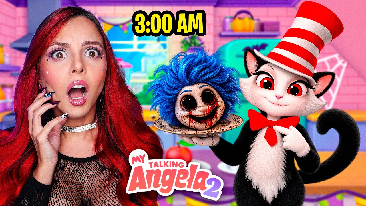 NUNCA CREES al GATO CON SOMBRERO en la APP de TALKING ANGELA❌ *cambia a las 3 AM*💀