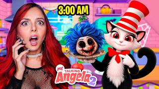 NUNCA CREES al GATO CON SOMBRERO en la APP de TALKING ANGELA❌ *cambia a las 3 AM*💀