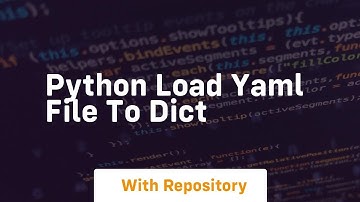 python load yaml file to dict