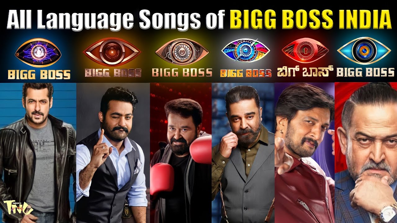 BIGG BOSS India Intro Songs in All Languages  HindiTeluguTamil KannadaMalayalamMarathi  TNU