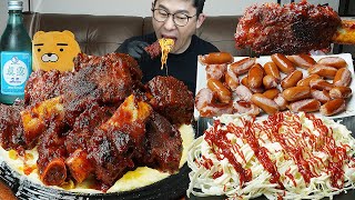 ASMR MUKBANGㅣSpicy back ribs with Corn cheese & SausageㅣEATING SHOW