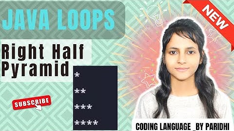 Right Half Pyramid Pattern in Java |Java programming #javaloops #loop #java #forloops