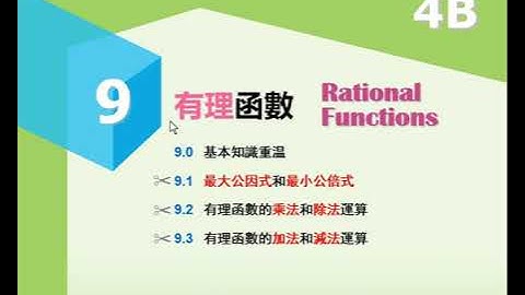 S4 chp9(1) 有理函數：HCF、LCM