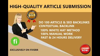 Article Submission Service, Best Work From Article Submission