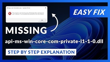 api-ms-win-core-com-private-l1-1-0.dll Error Windows 11 | 2 Ways To FIX | 2021