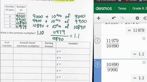 Algebra 1 - Exponential Functions From Situations