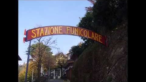 view at brunate funicolare and como - vue depuis brunate et le funiculaire et vue sur le lac de côme