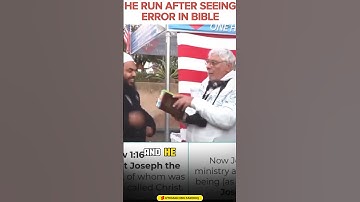 HE RUN AFTER SEEING ERROR IN #BIBLE | Uthman Ibn Farooq Official