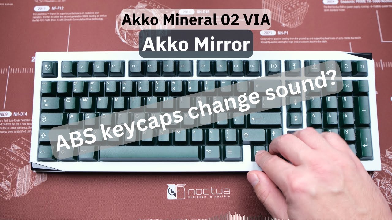 Keycaps changed from PBT to ABS | Akko Mirror | Akko Mineral 02 VIA | sound test
