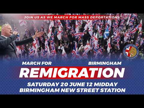 Time to reclaim Birmingham for the British people! Join us Saturday 20 June