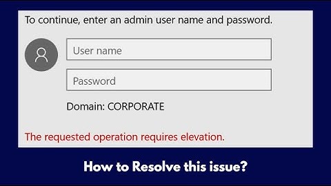 How to resolve = "The requested Operation requires elevation." Error on Server #server #admin