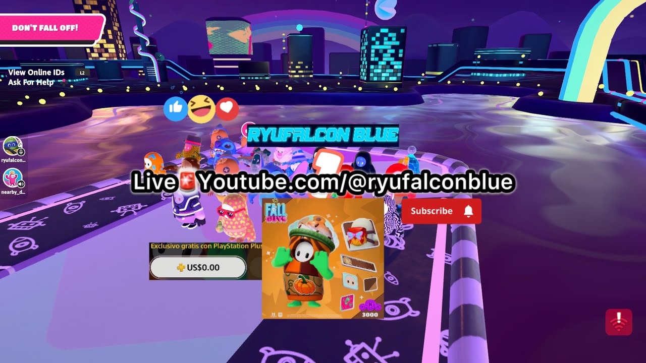 🔴 Fall Guys FREE COLDBREW PACK + BONECHILL EVENT PS5| @ryufalconblue