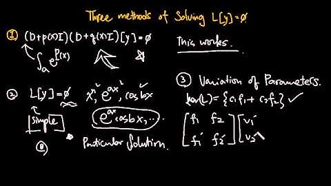 Variation of Parameters, Part 3: Comparison