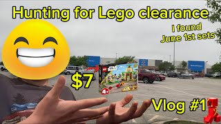 Hunting for Lego clearance at Walmart, I FOUND JUNE 1st Lego sets, vlog #1
