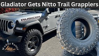 35s on stock rims no lift  do they fit  the Jeep Gladiator? #jeeprubicon #nittotire #trailgrapplers