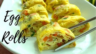 Korean/Japanese EggRolls Gyeran Mari/Tamagoyaki |لفات البيض بالطريقة الكورية واليابانيه