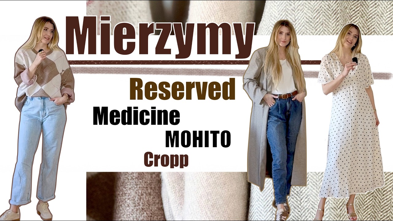 Mierzymy, różne sklepy RESERVED, MOHITO, MEDICINE, CROPP, ŚWIETNE Jeansy 🔥 Wełniany płaszcz