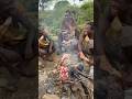 Hadzabe community enjoying dinner