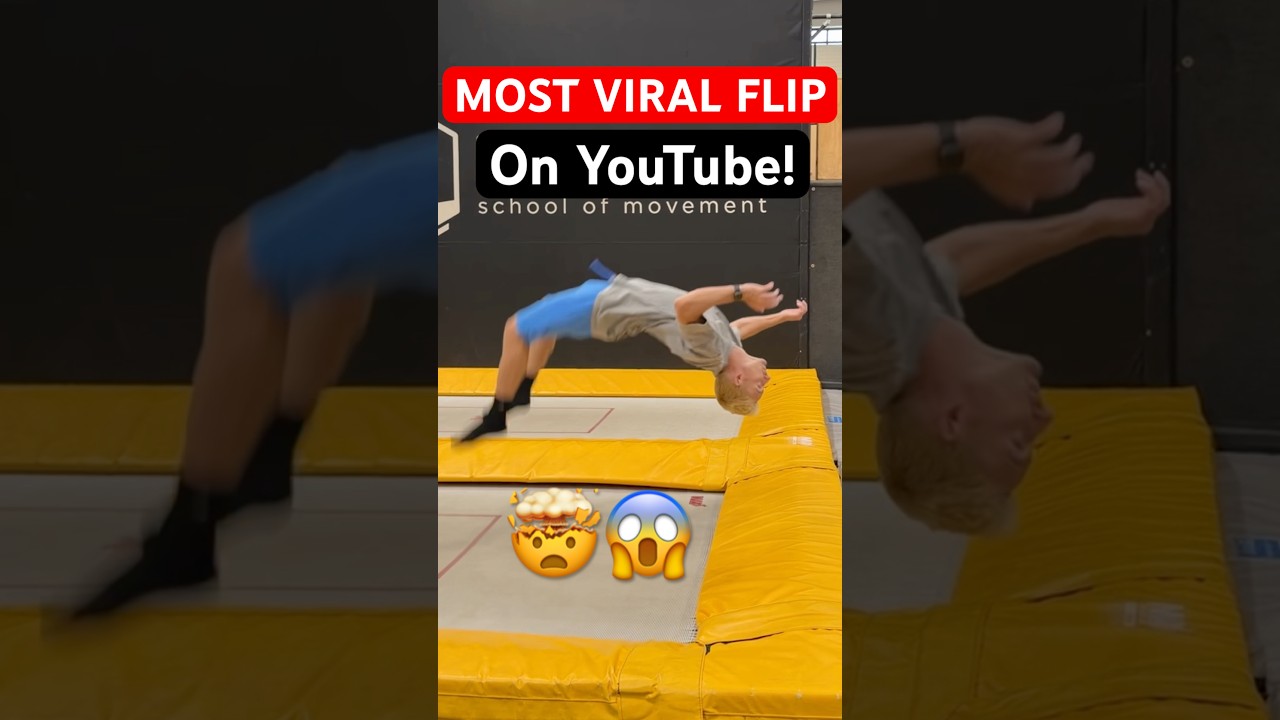 The MOST VIRAL flip on YOUTUBE! 😮 (ISHOWSPEED DOUBLE BACKFLIP) #ishowspeed #backflip #viral #short