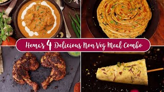 Hema’s 4 North Indian Meal Combo | Butter Chicken | Lachha Paratha | Tandoori Chicken | Malai Kulfi thumbnail
