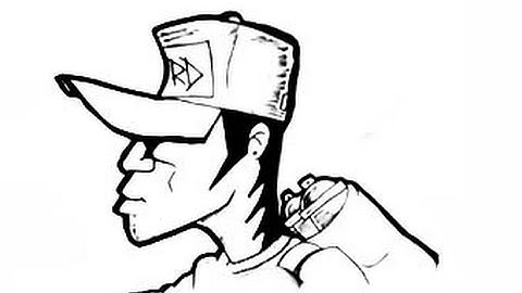 Drawing a new graffiti character by WIZARD