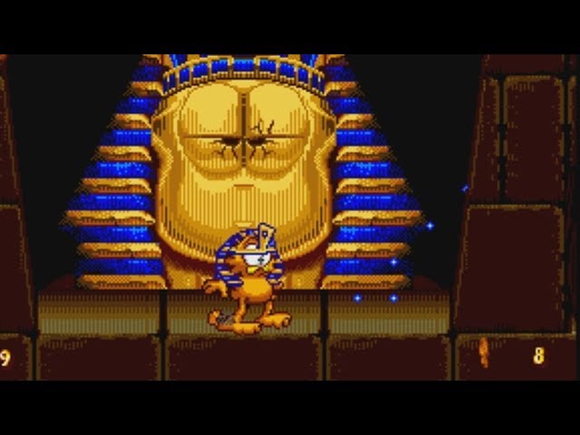Garfield (Genesis Game) All Bosses (No Damage) class=