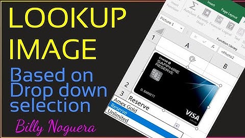 Dynamic IMAGE LOOKUP Excel - With DROP DOWN Menu (Index and Match Formulas)