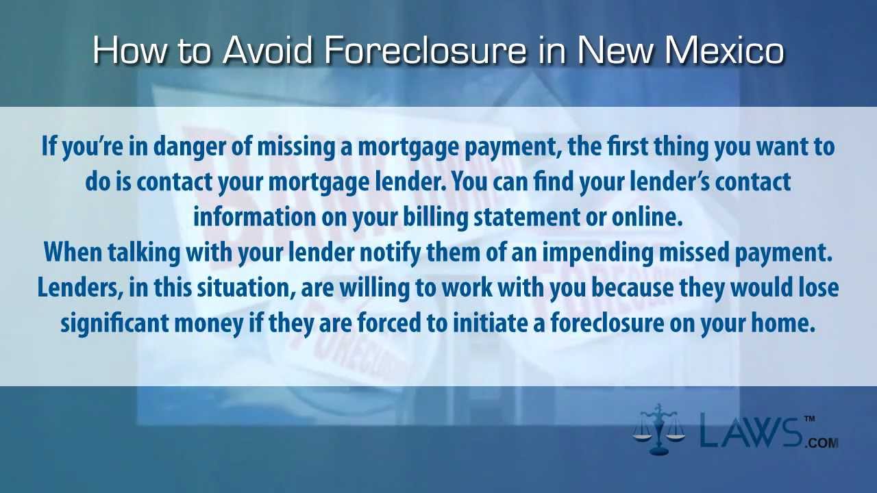 How to stop foreclosure in New Mexico