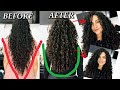 DIY Single Unicorn Cut Without The V Shape How To Get Layers & Volume For Curly Hair   Marianellyy