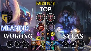 GEN Meaning Wukong vs Sylas Top - KR Patch 10.18