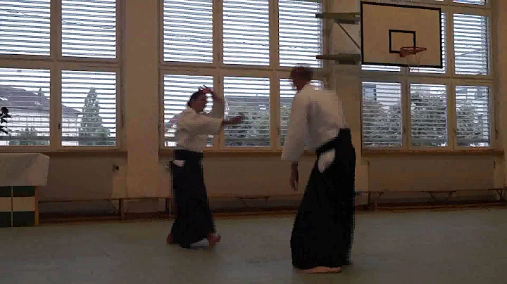 Eric Graf - Demonstation on stage Aikido Switzerla...