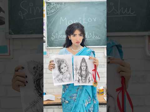 Who will become the Monitor❤️🩹(part-2)|Simran Makhija| #shorts #school #schoollife #funny #sad