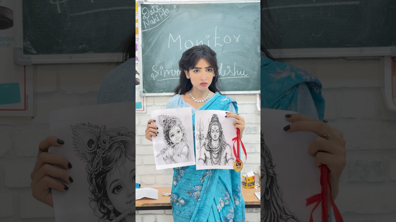 Who will become the Monitor❤️‍🩹(part-2)|Simran Makhija| #shorts #school #schoollife #funny #sad