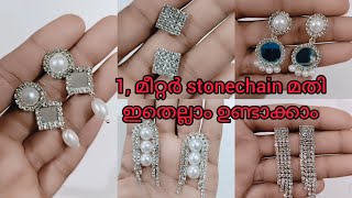 jewellery making video. Handmade earrings/craft ideas /stone chain / easy craft
