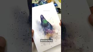 Loose Watercolor Pigeon | Watercolour Bird Tutorial #watercolor #painting #artshorts #pigeon #bird