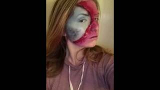 Ripped face/alien skin special effects makeup