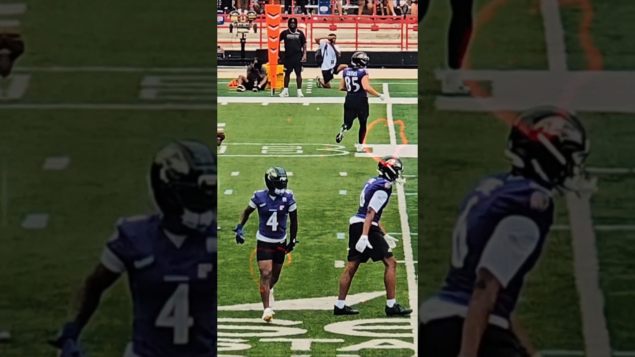 Lamar ➡️ Zay is looking dangerous already. 🔥 #Ravens #NFL #Football #LamarJackson #ZayFlowers