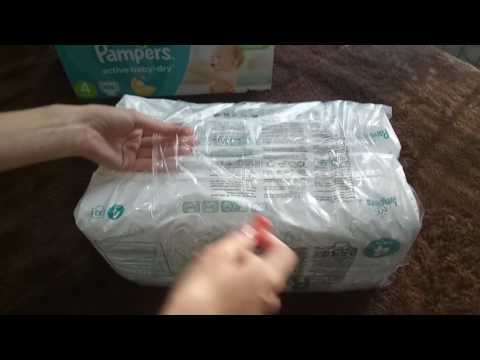 Распаковка Подгузники Pampers Active Baby Dry Размер 4 Maxi 8 14 кг, 106 шт из Rozetka com.ua
