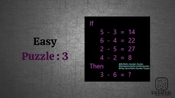 Easy Level - Puzzle 3 - Solutions - Math Number Puzzles - Puzzle Games - Solver by JT