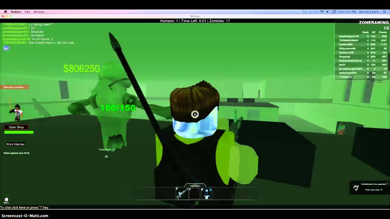 Roblox Level Up Zombie Outbreak Epi 1 Youtube - zombie outbreak zombie roblox