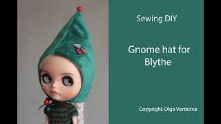 DIY Dwarf hat for Blythe. Шапка гнома для Блайз (колпак)