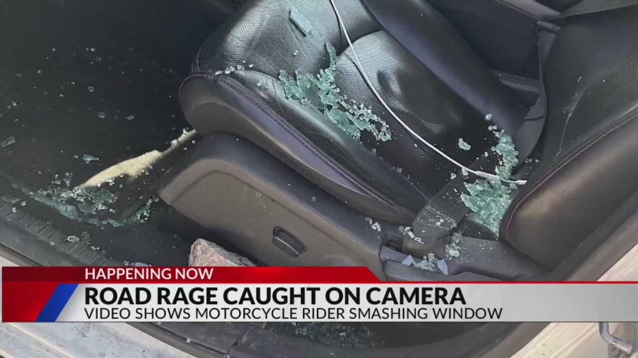 Caught on camera: Motorcyclist smashes rock through woman’s window ...