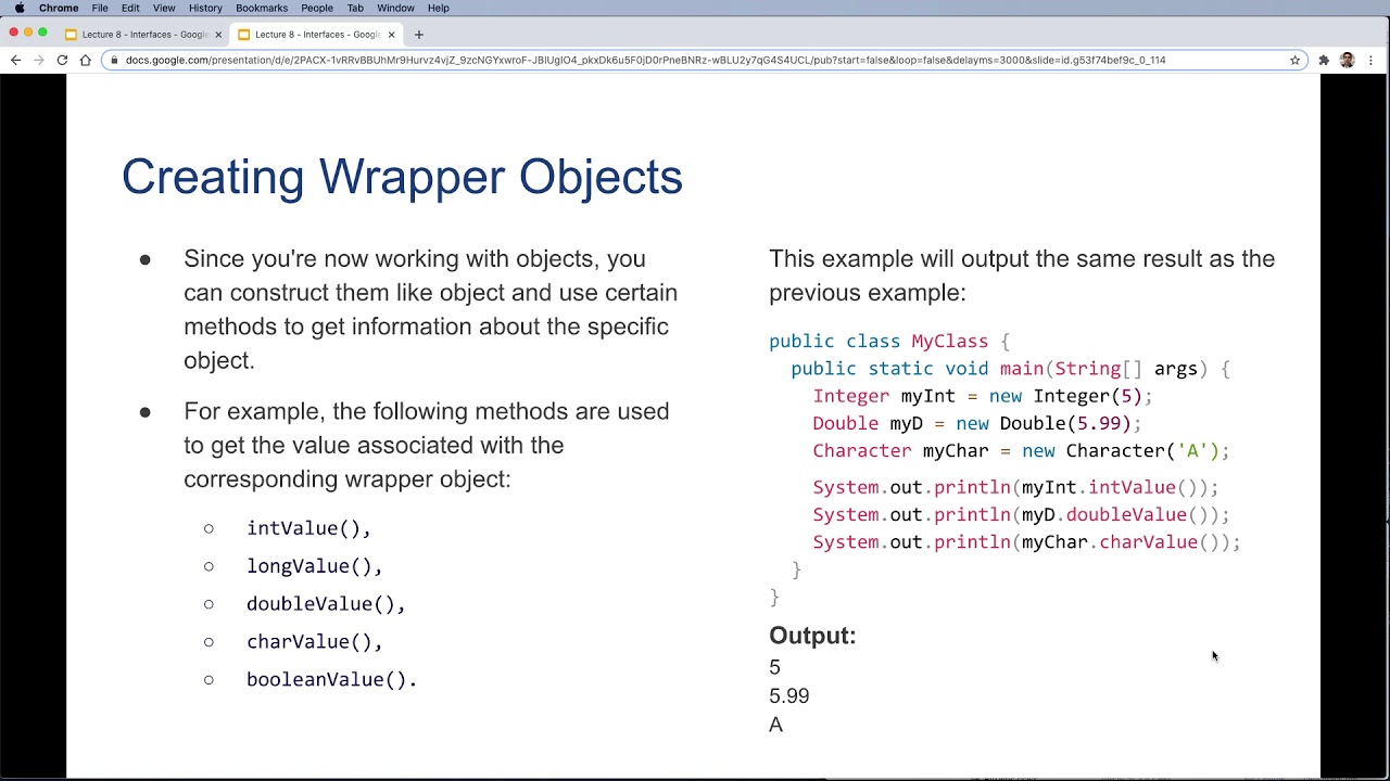 Java Interfaces 9: Wrapper Classes - YouTube